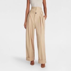 KBB by KAHLANA Women's Baggy Leg 'The Waist Curtain Trouser' - Tan XS Target NWT
